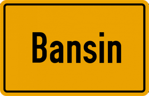 Ortsschild Bansin