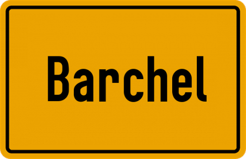 Ortsschild Barchel