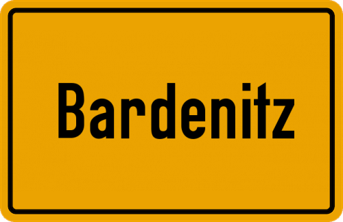 Ortsschild Bardenitz