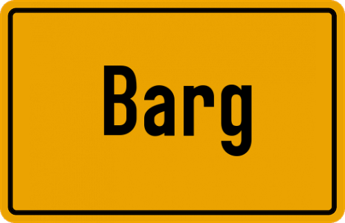Ortsschild Barg
