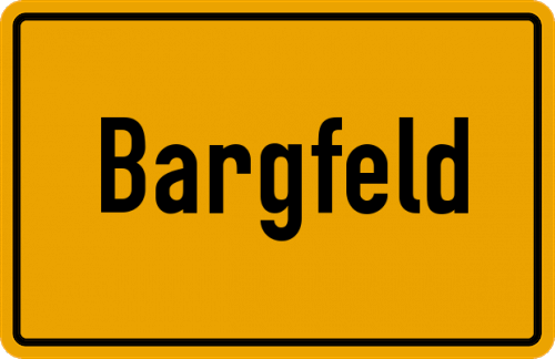 Ortsschild Bargfeld, Kreis Celle