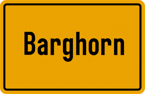 Ortsschild Barghorn