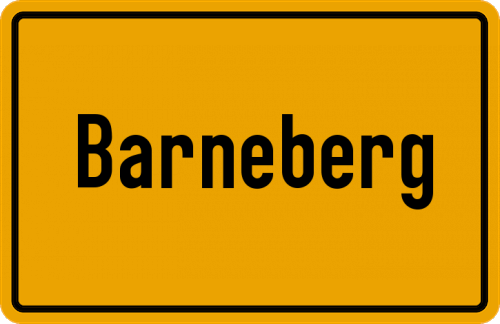 Ortsschild Barneberg