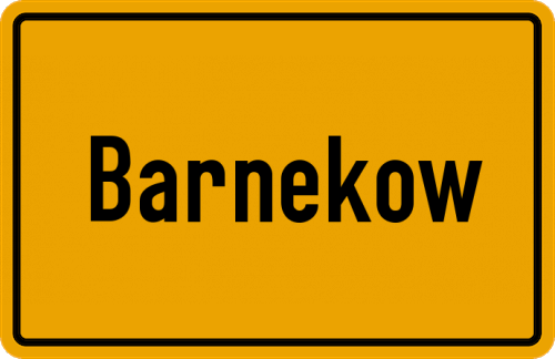 Ortsschild Barnekow