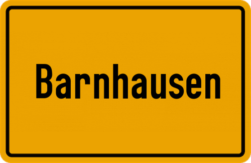 Ortsschild Barnhausen
