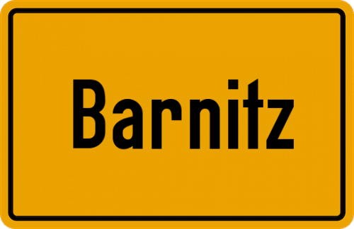 Ortsschild Barnitz, Trave