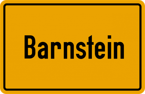 Ortsschild Barnstein, Schwaben