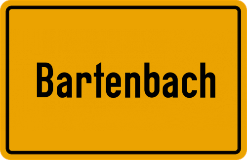 Ortsschild Bartenbach