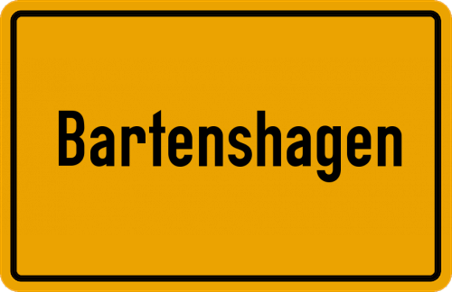 Ortsschild Bartenshagen