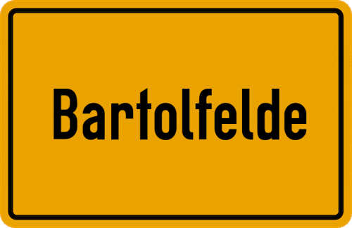 Ortsschild Bartolfelde
