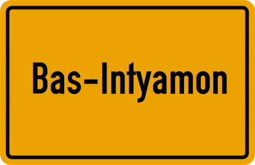 Ortsschild Bas-Intyamon