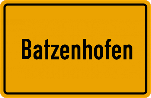 Ortsschild Batzenhofen