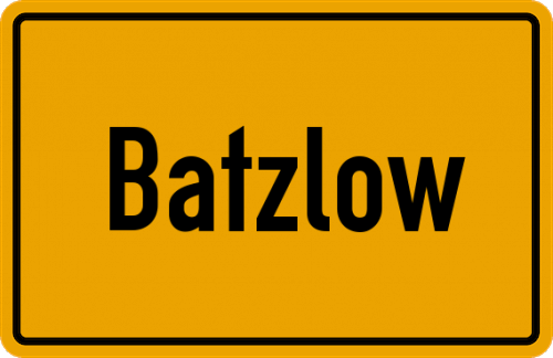 Ortsschild Batzlow