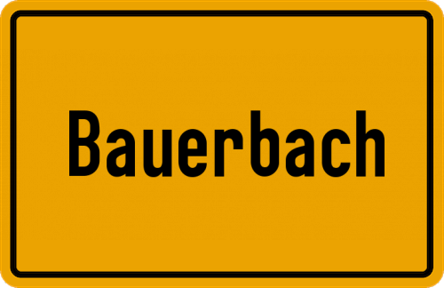 Ortsschild Bauerbach