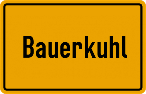 Ortsschild Bauerkuhl