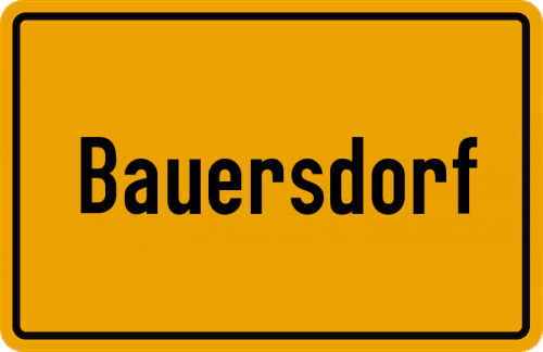 Ortsschild Bauersdorf, Holstein