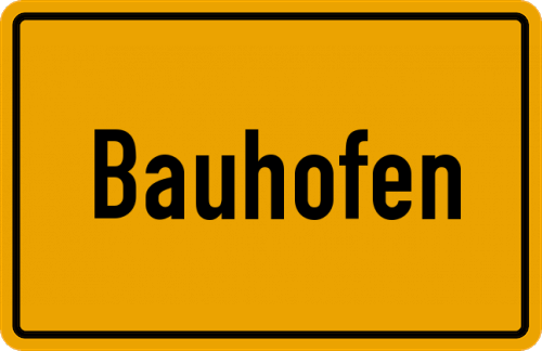 Ortsschild Bauhofen