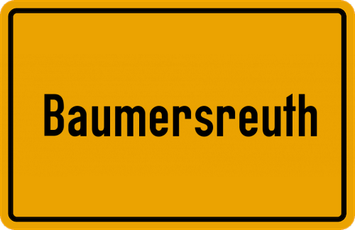 Ortsschild Baumersreuth