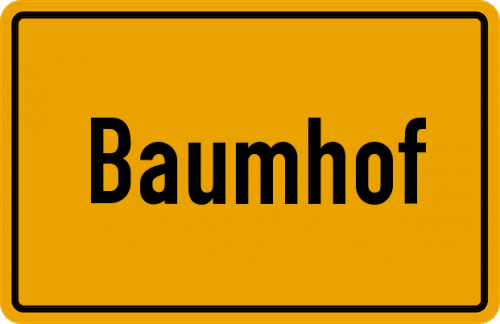 Ortsschild Baumhof