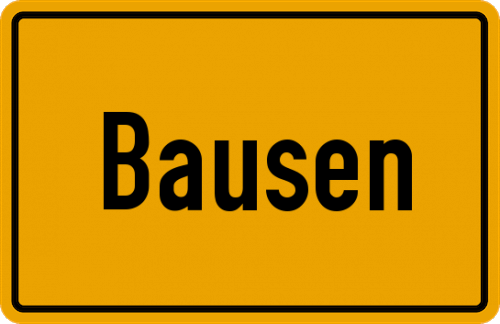 Ortsschild Bausen, Kreis Lüchow-Dannenberg
