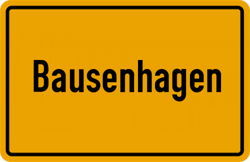 Ortsschild Bausenhagen