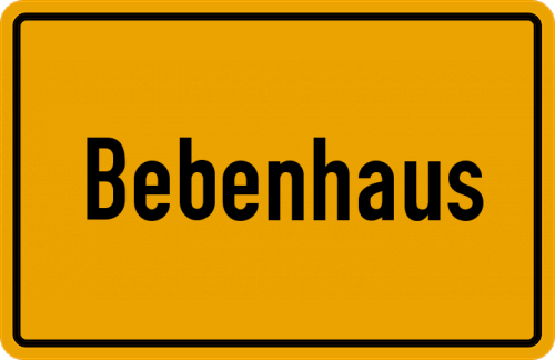 Ortsschild Bebenhaus