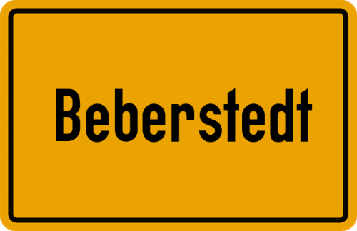 Ortsschild Beberstedt
