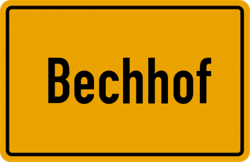 Ortsschild Bechhof
