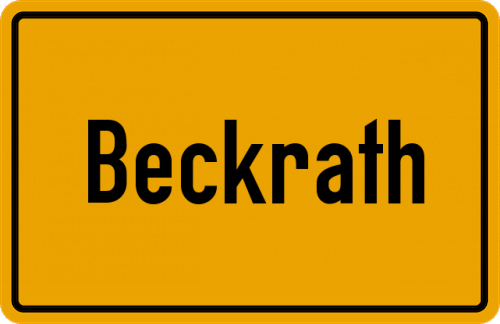 Ortsschild Beckrath