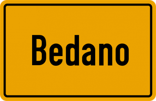 Ortsschild Bedano