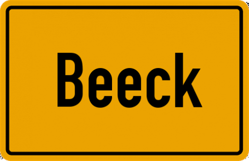 Ortsschild Beeck, Kreis Erkelenz