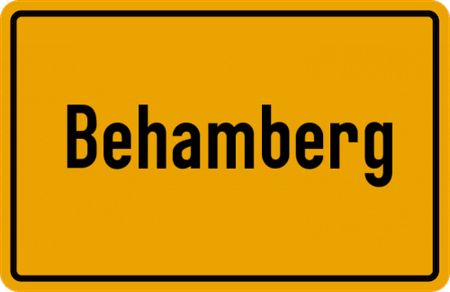 Ortsschild Behamberg