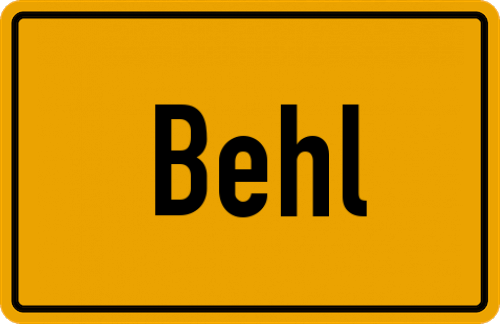 Ortsschild Behl