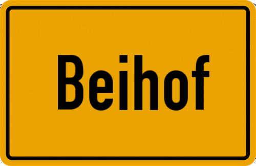 Ortsschild Beihof
