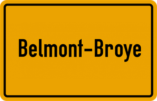 Ortsschild Belmont-Broye