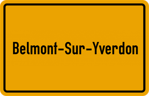 Ortsschild Belmont-sur-Yverdon