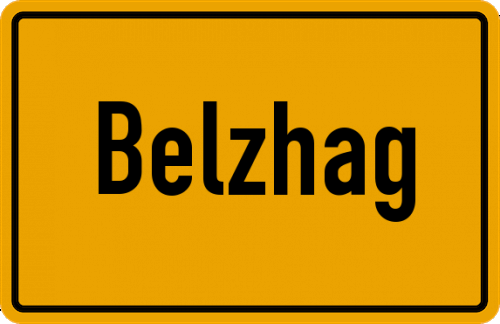 Ortsschild Belzhag