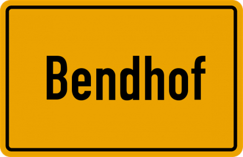 Ortsschild Bendhof