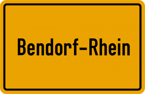 Ortsschild Bendorf, Rhein