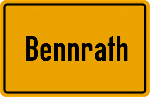 Ortsschild Bennrath