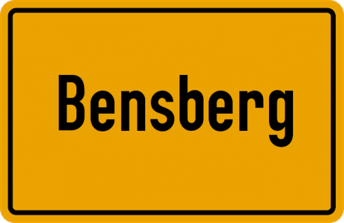 Ortsschild Bensberg