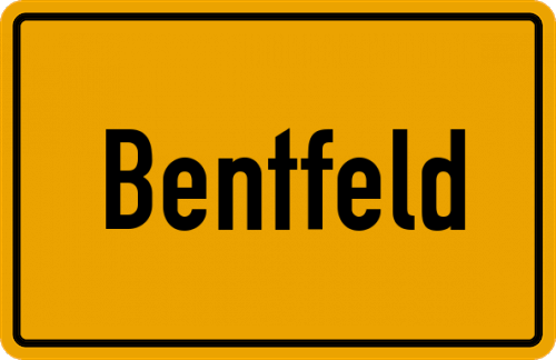 Ortsschild Bentfeld
