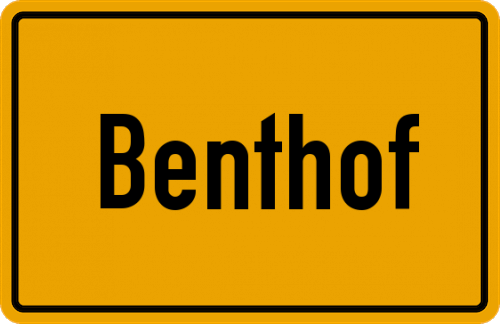 Ortsschild Benthof, Kreis Lüdinghausen