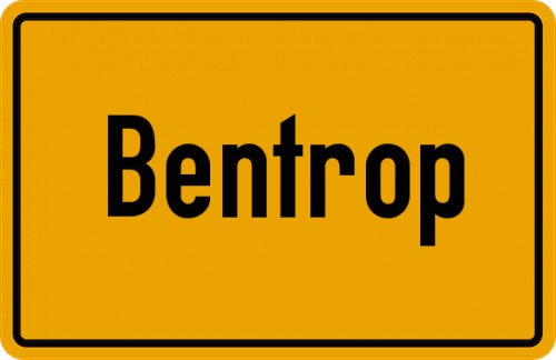 Ortsschild Bentrop