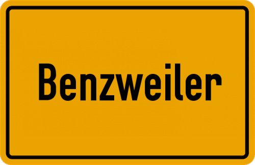 Ortsschild Benzweiler