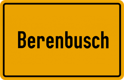 Ortsschild Berenbusch, Kreis Schaumb-Lippe