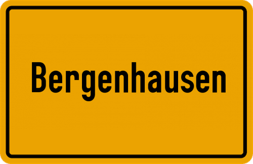 Ortsschild Bergenhausen, Hunsrück