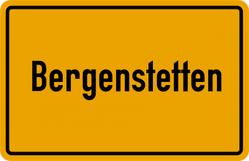 Ortsschild Bergenstetten, Iller