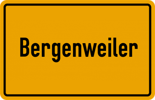 Ortsschild Bergenweiler