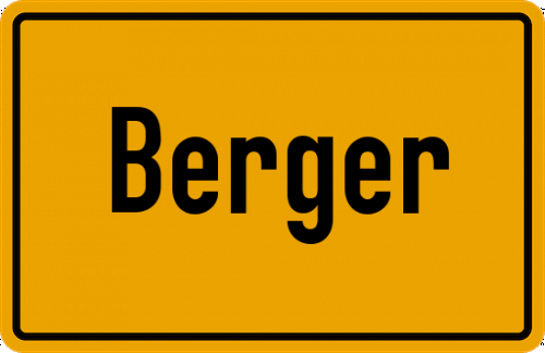 Ortsschild Berger
